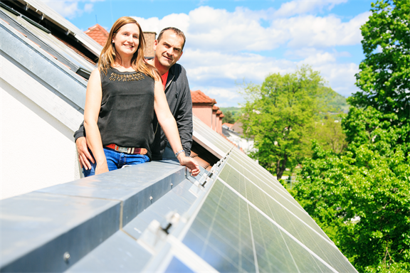 customer couple townhome solar