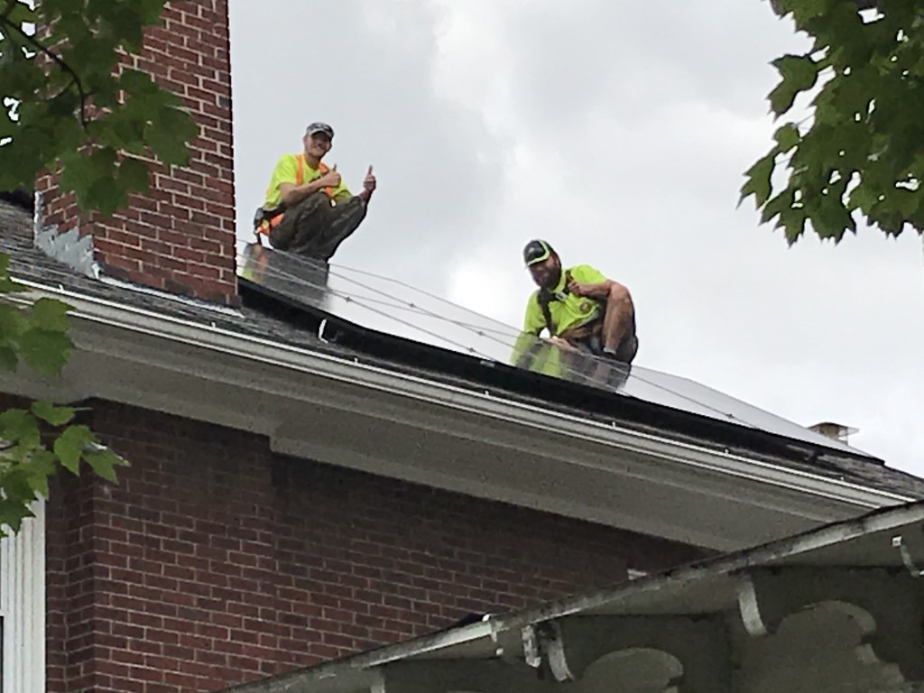 Installers on roof