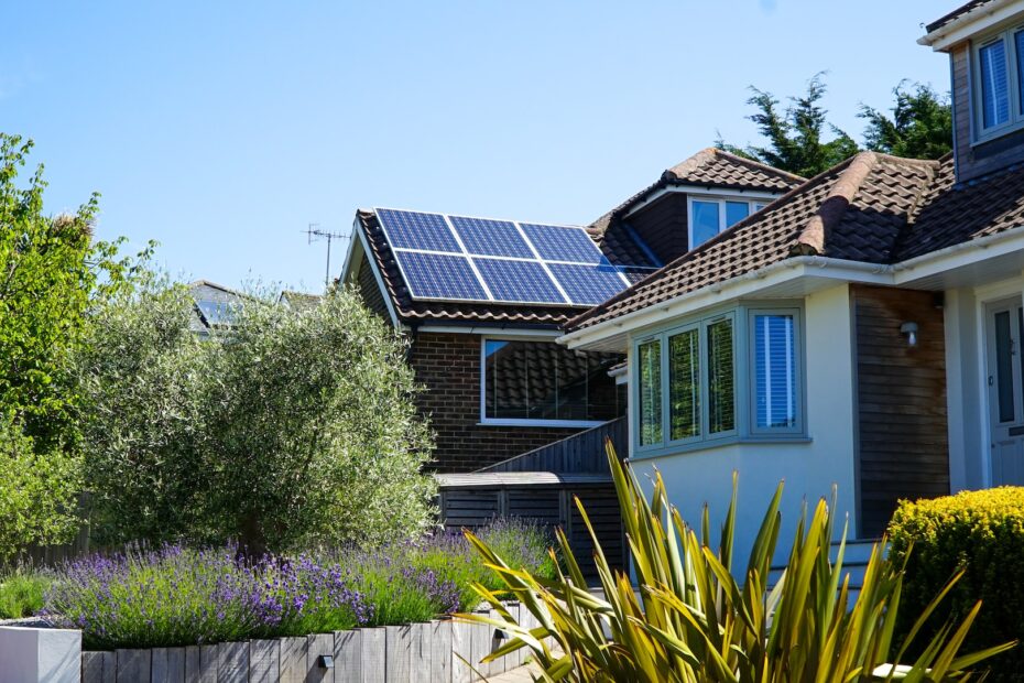 solar on home outdoors in natural surroundings