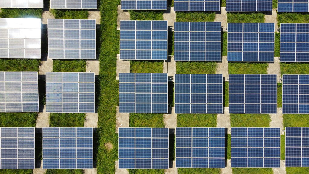 solar panel grid farm